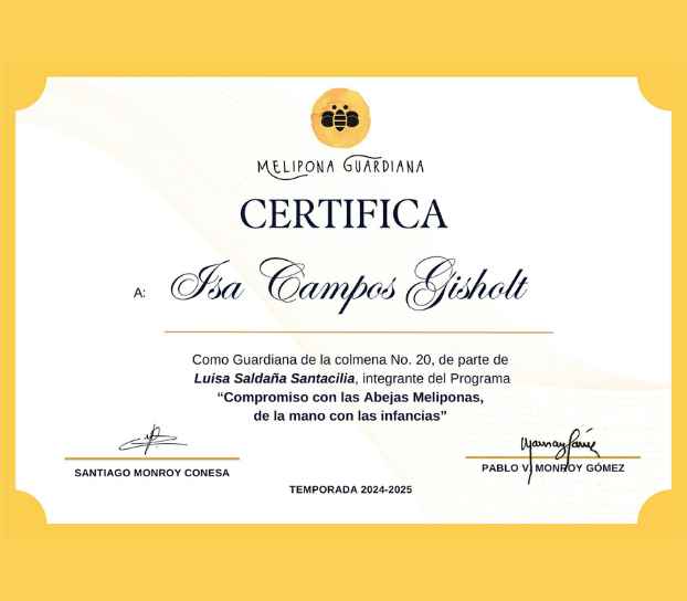 Certificado de regalo - Melipona Guardiana